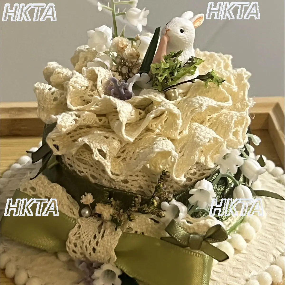 甘い手作りロリータケーキ帽子コスプレアクセサリー女性エレガントかわいい漫画弓プリーツレース誕生日小さな帽子付き女性