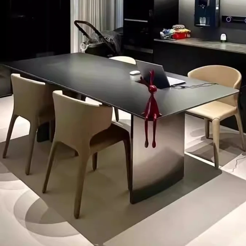 Modern Luxury Dining Table Living Room Nordic Mid Century High Dining Table Minimalist Poker Mesas De Jantar Kitchen Furniture