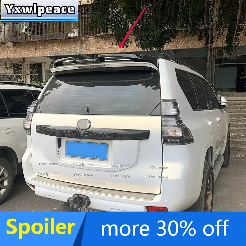 

For Toyota Cruiser Prado FJ150 FJ 150 2010-2018 ABS Plastic Unpainted Color Rear Roof Spoiler Trunk Car Rear Wing Decoration