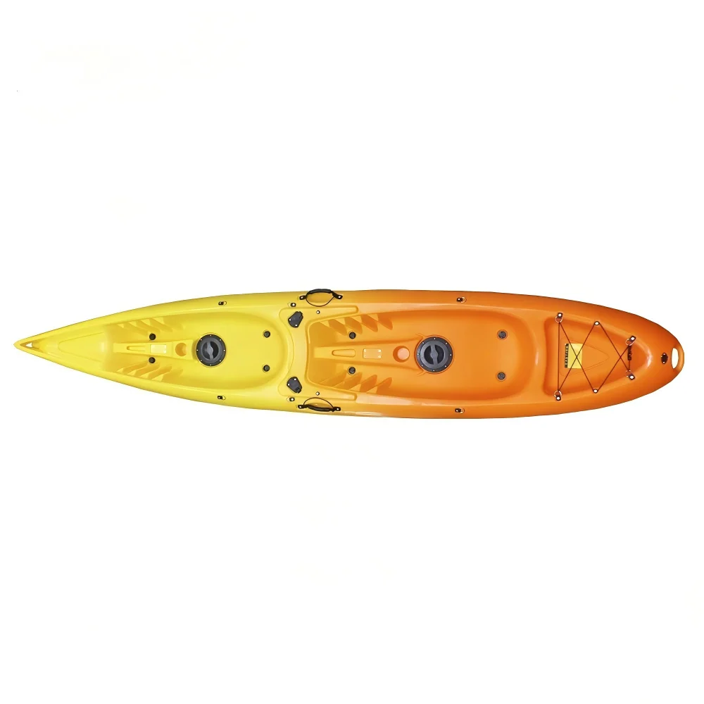 Durable Professional 2+1 Tandem Utility Fishing Kayak Versatile Family Club Outdoor Canoe