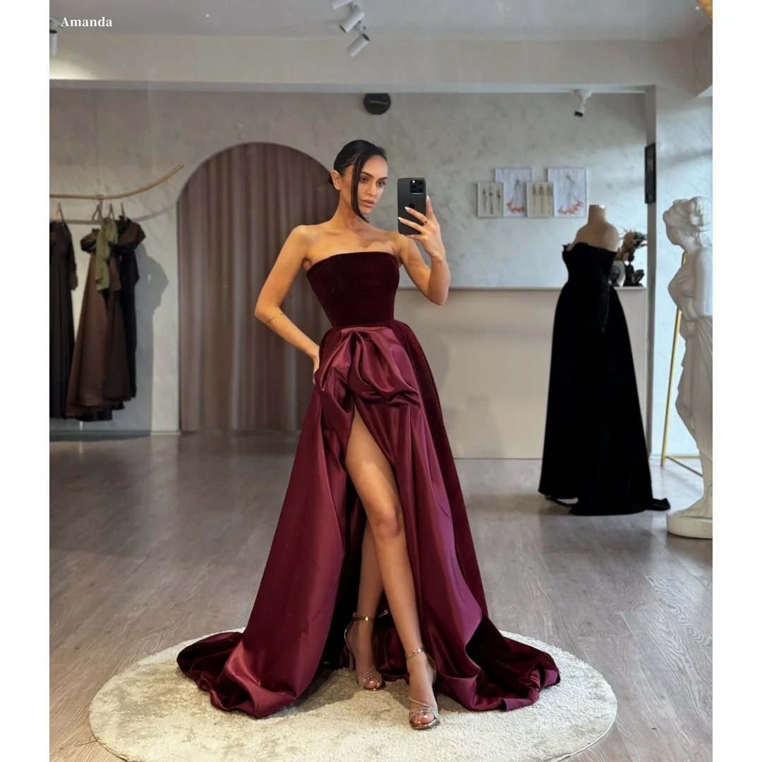 Amanda personnalisé Champagne Spaghetti sangle col carré dentelle broderie robe de bal à plusieurs niveaux jupe en Tulle à volants soirée formelle