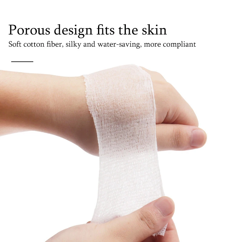 200 pezzi di cotone bagnato elasticizzato monouso per risparmio idrico batuffolo di cotone portatile per la rimozione del trucco pezzo di cotone carta per maschera facciale traspirante