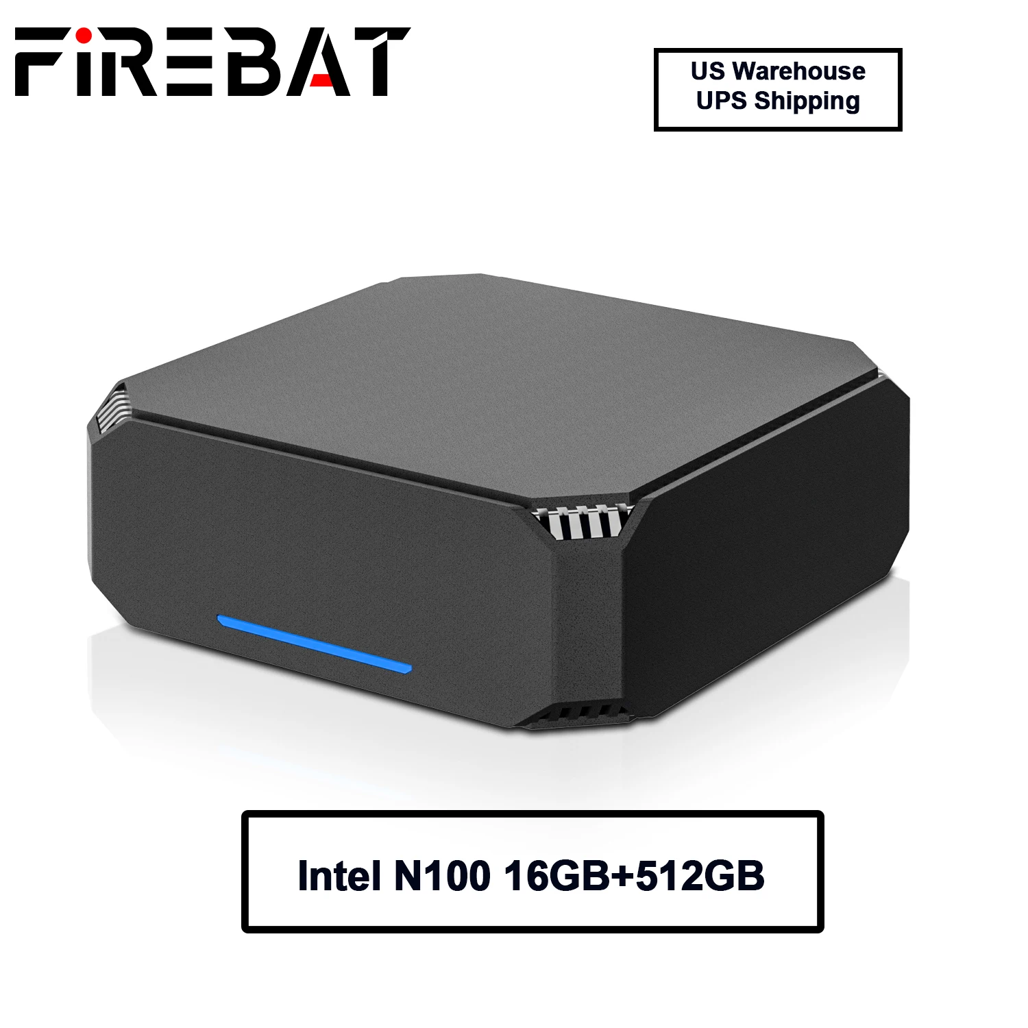 FIREBAT AK2 PLUS Mini PC Gamer Intel N100 CPU Windows 11 Mini PC Gaming DDR4 16GB RAM 512GB SSD  WIFI5 BT4.2 US Warhouse Ship