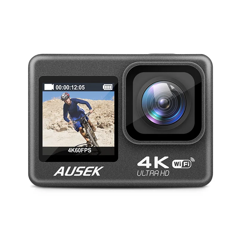 Original brand new Tr·end Au·sek style Self Timer Dual Screen 4K 30fps Interchangeable Lens Sport Action Camera E·ken 4k Ultra H