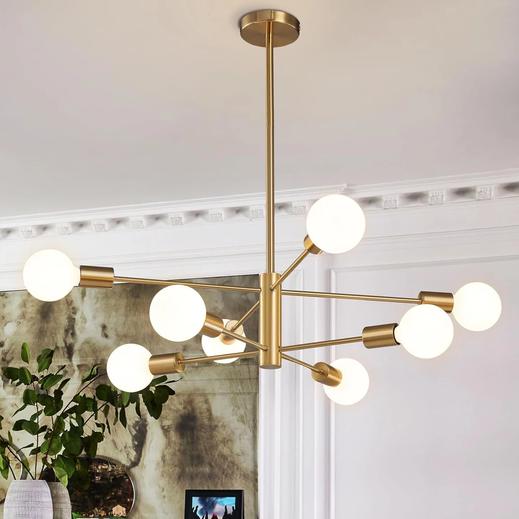 Imagem -06 - Modern Sputnik Chandelier Teto Satélite Pendurado Lâmpada Luminária de Teto Lustre Home Living And Dining Room Decor Cabeças Cabeças Cabeças