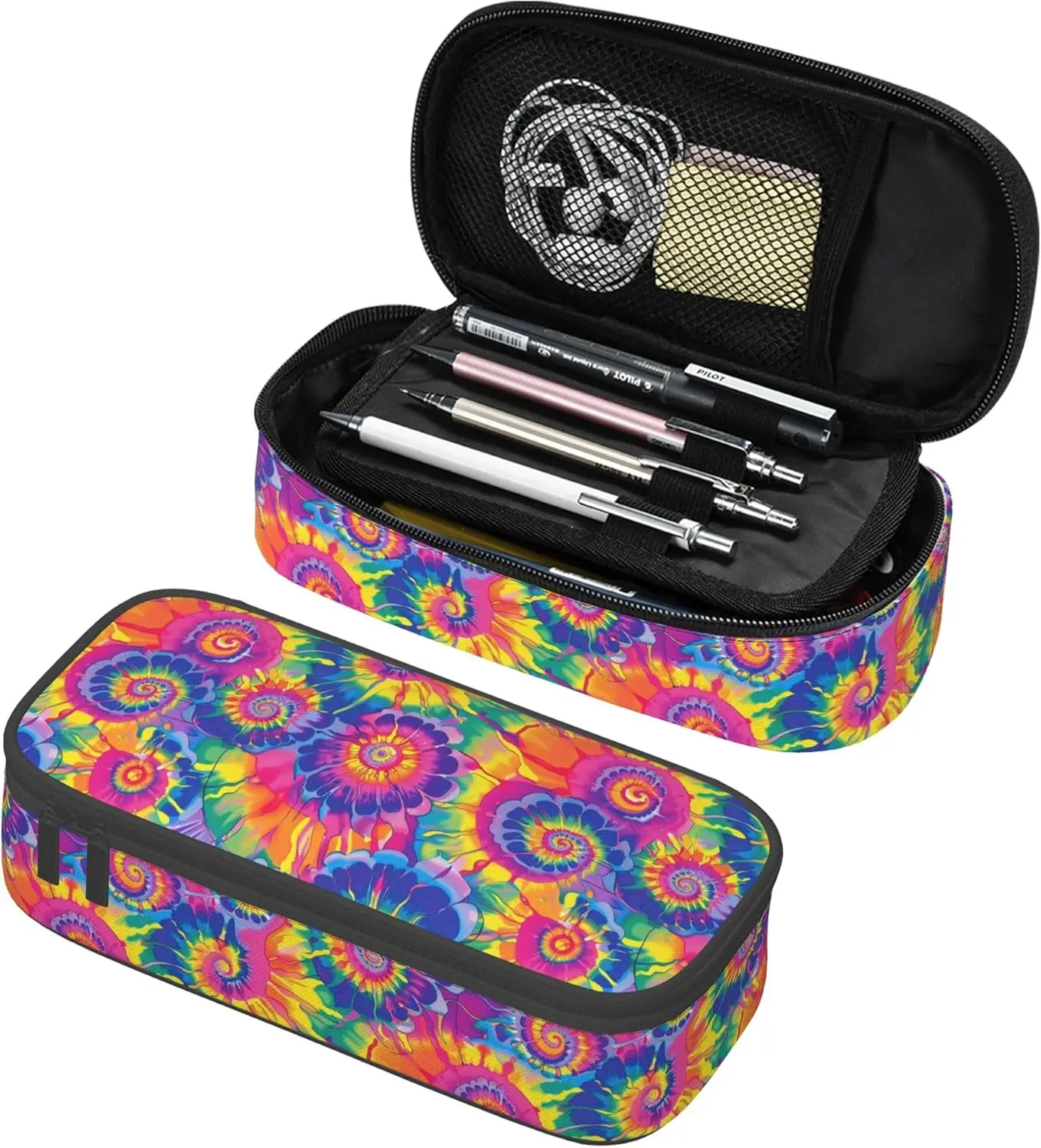 Tie Dye Pencil Case Pouch Large Pencil Pouchs Holder Big Capacity Aesthetic Daily Commuting Travel