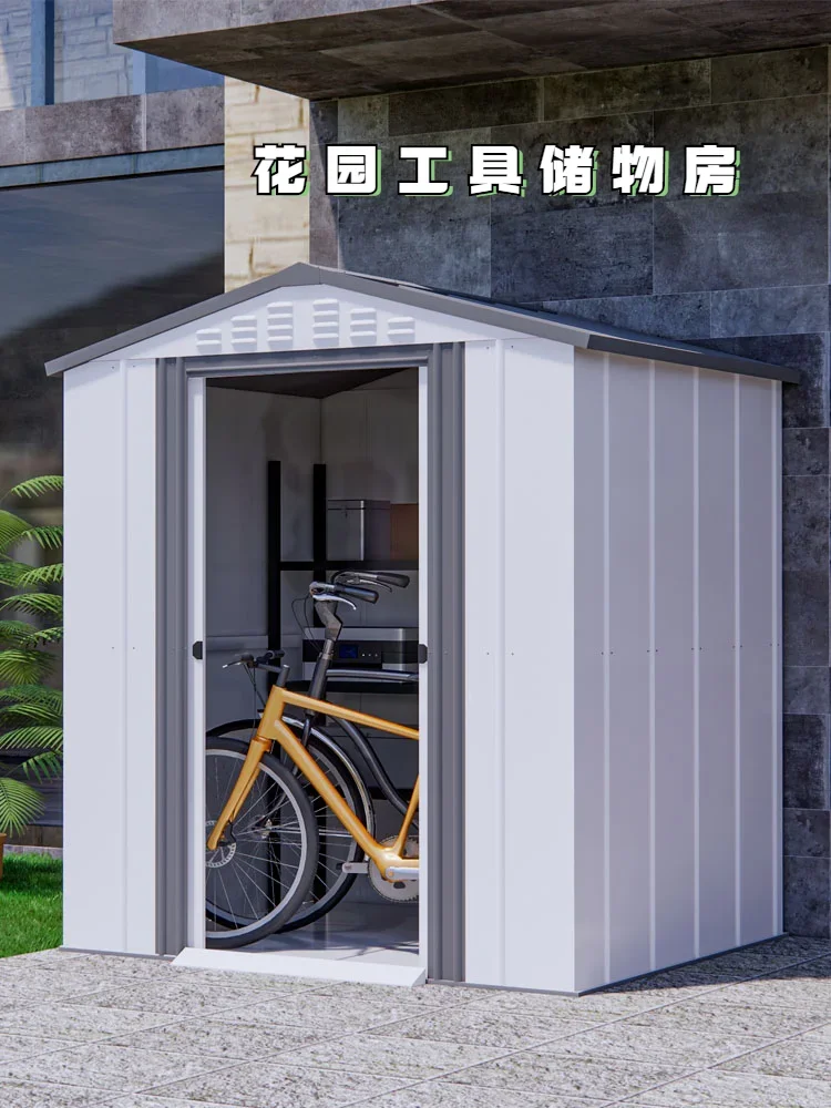 Outdoor tool  Courtyard storageGarden utility  Temporary combination Tin house Outdoor simple activity board