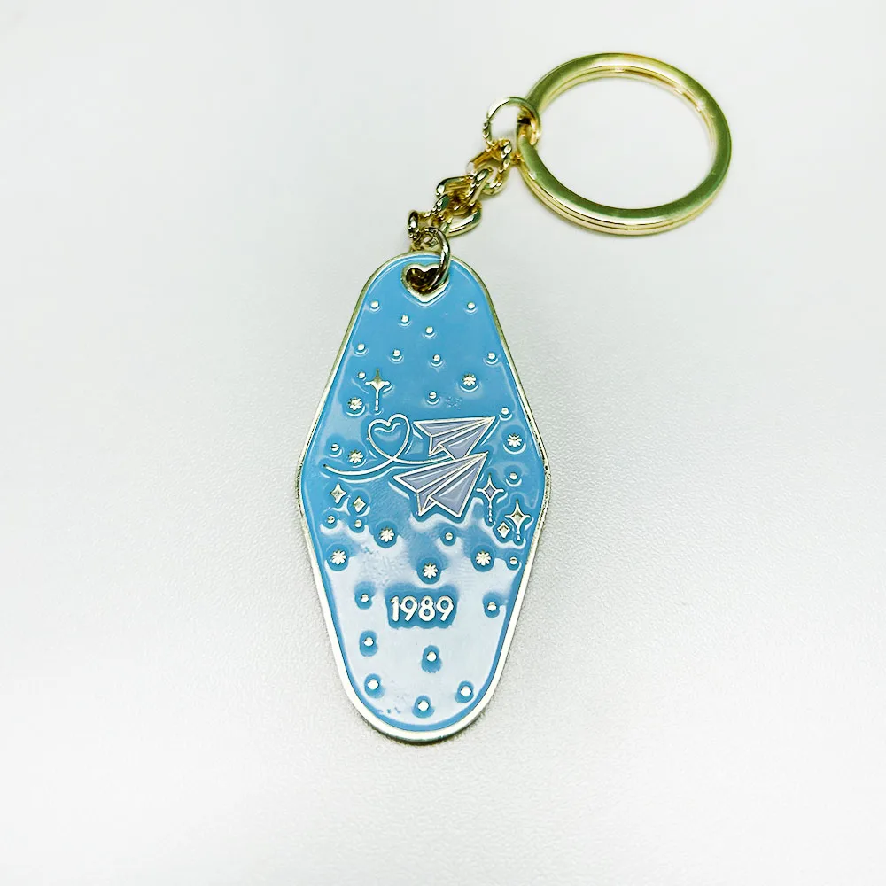 1989 Blank Space Keychain Motel Key Ring Singer Key Chain Paper Airplane Seagull Backpack Pendant