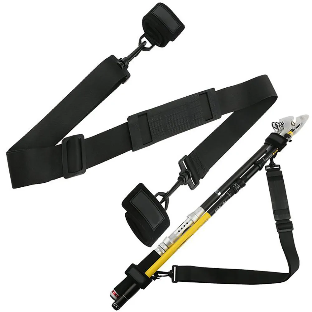 

Fishing Rod Carrying Strap Sling Shoulder Belt Security Tools Nylon Lure Rod Magic Tape Straps Tackle Accessories