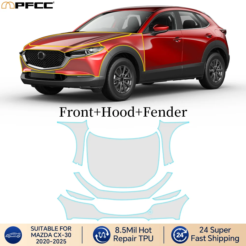 

Custom Precut For Mazda CX-30 2020-2025 Full Vehicle Clear Bra PPF Paint Protection Film TPU Transparent Anti Scratch Repair Kit