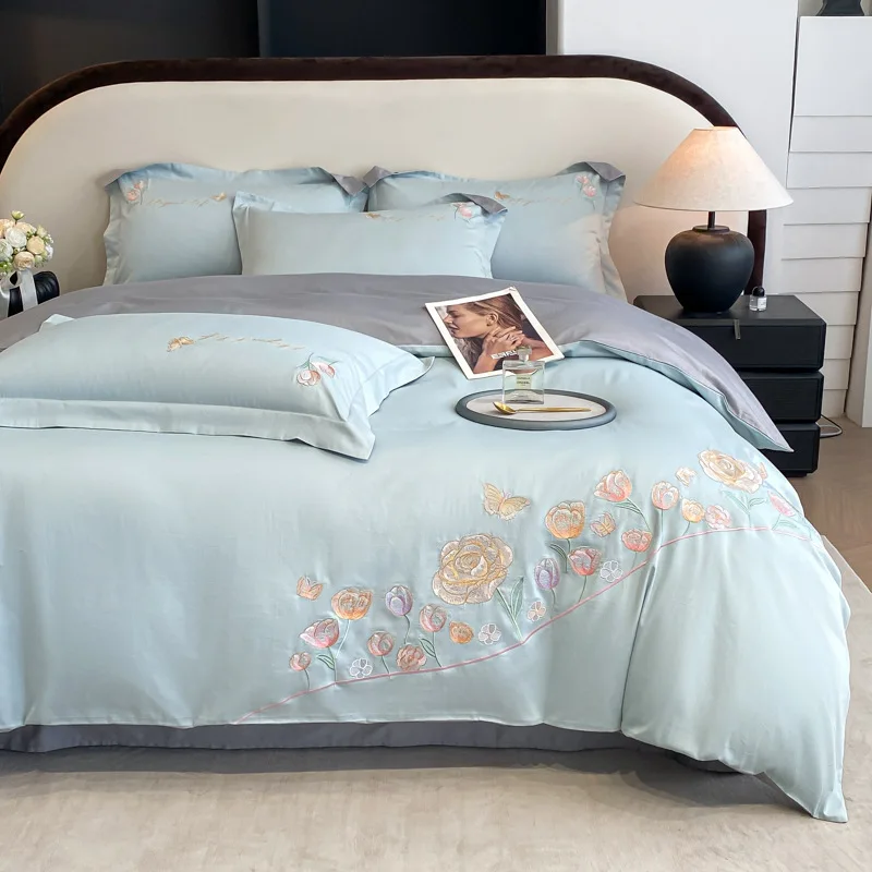 Luxury Cotton Embroidered Duvet Bedding Set 3