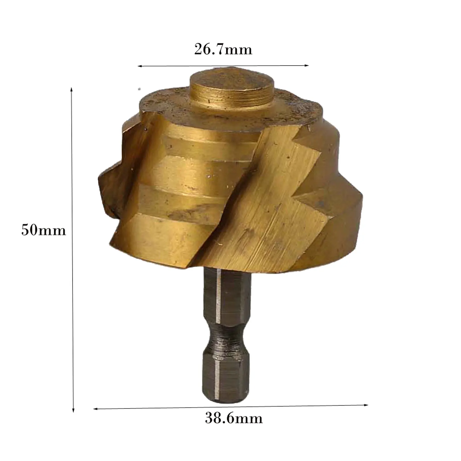 Collection of Four Hexagonal Shank Drill Bits Measuring at a Standard Size of 6 35mm Suitable for All Plumbing Applications