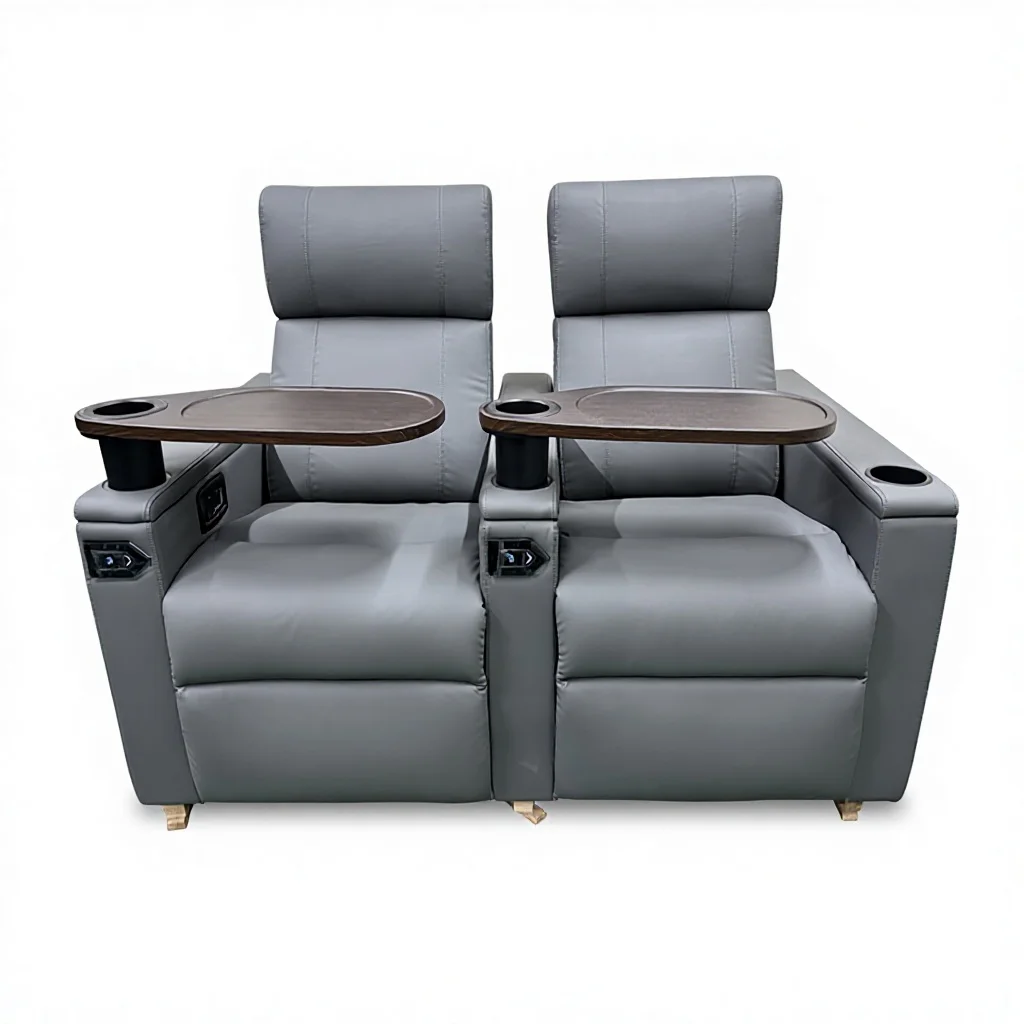 LEADCOM LS-813B Modern Commercial Luxury Leather Electric VIP Cinema Seat Recliner On Riser Sofa Cinema Floater Recliner Seat