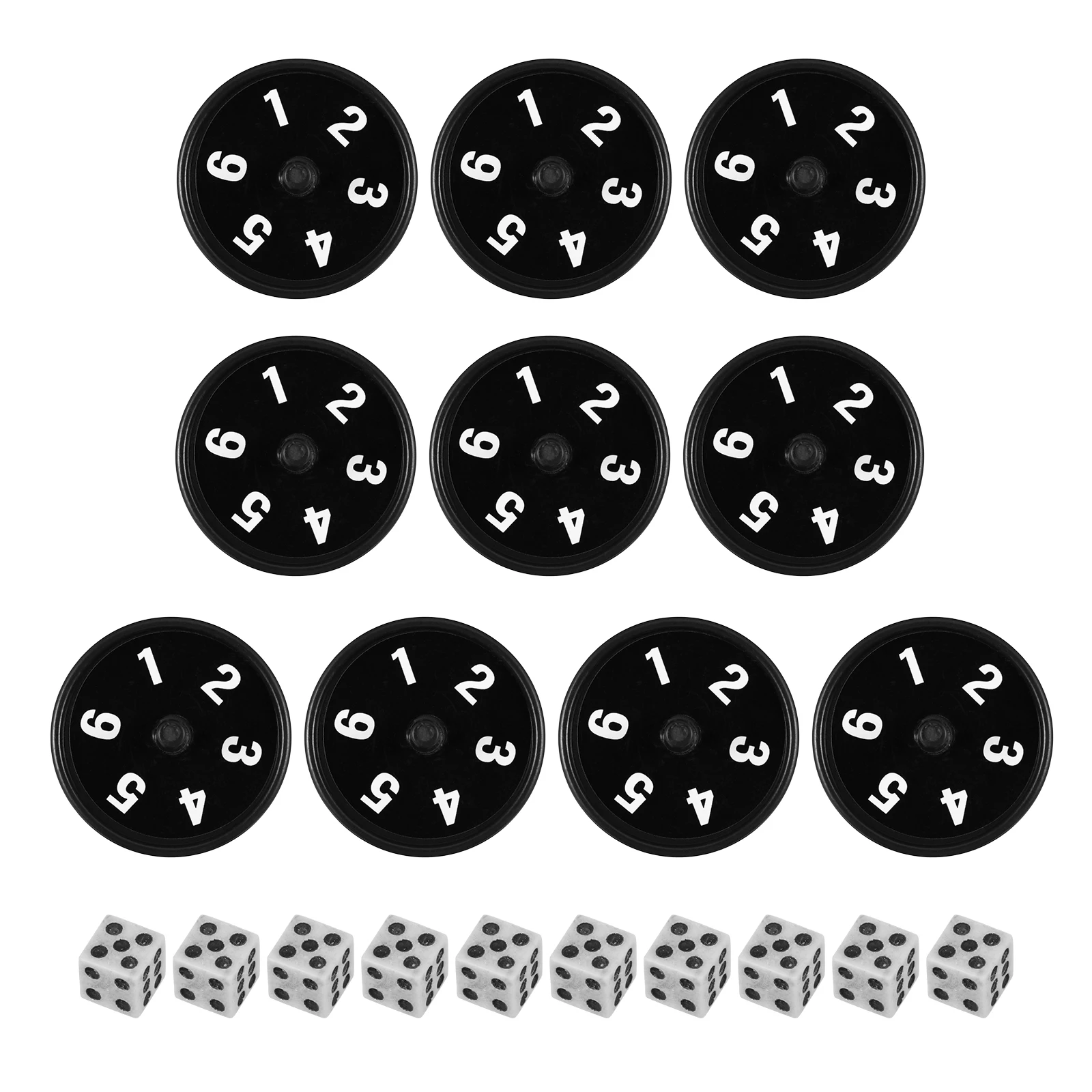 

10 Set Induction Spiral Black Magician Top Prop Gyro Props Plastic Performance
