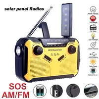 Emergency Radios Solar Hand Crank Rechargeable AM/FM USB AA Batteries Torch Reading Lamp Alarm Power Bank Output 5V/2A