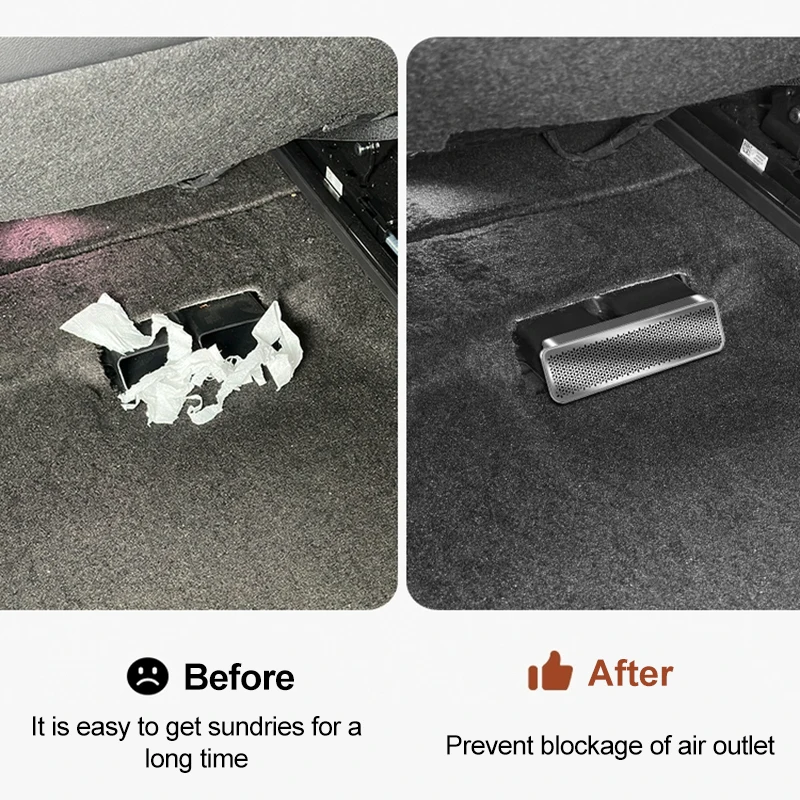 ل BYD ليوبارد 5 2023-2025 مكافحة حجب المقعد الخلفي مقعد السيارة الخلفي تنفيس الهواء مصبغة حامي التهوية الفولاذ المقاوم للصدأ ملحق