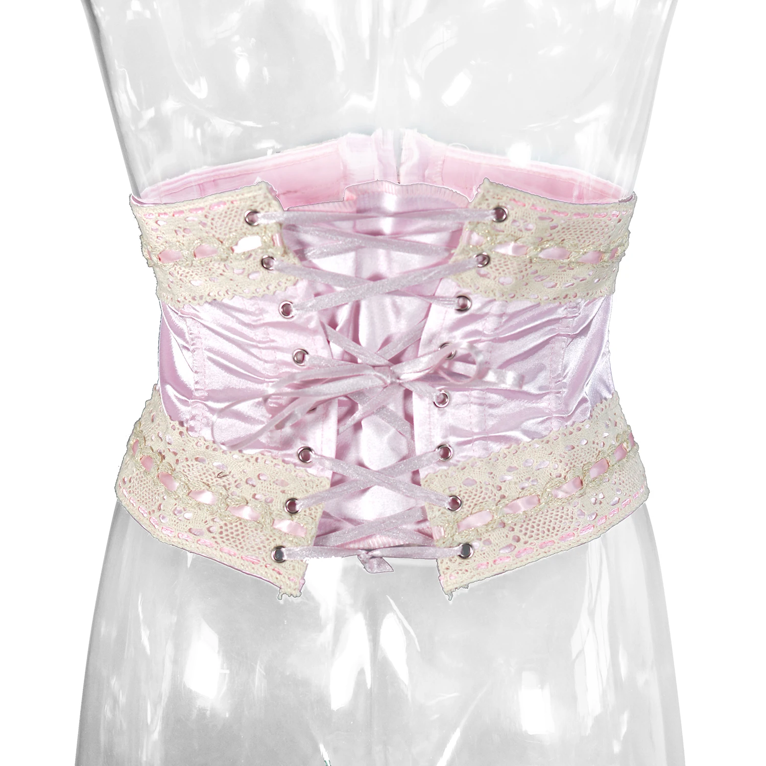 Retro Lace-Up Sweet Girl Style Waist Shaper Corset Belt for Women Fashionable Body Shaping Accessory