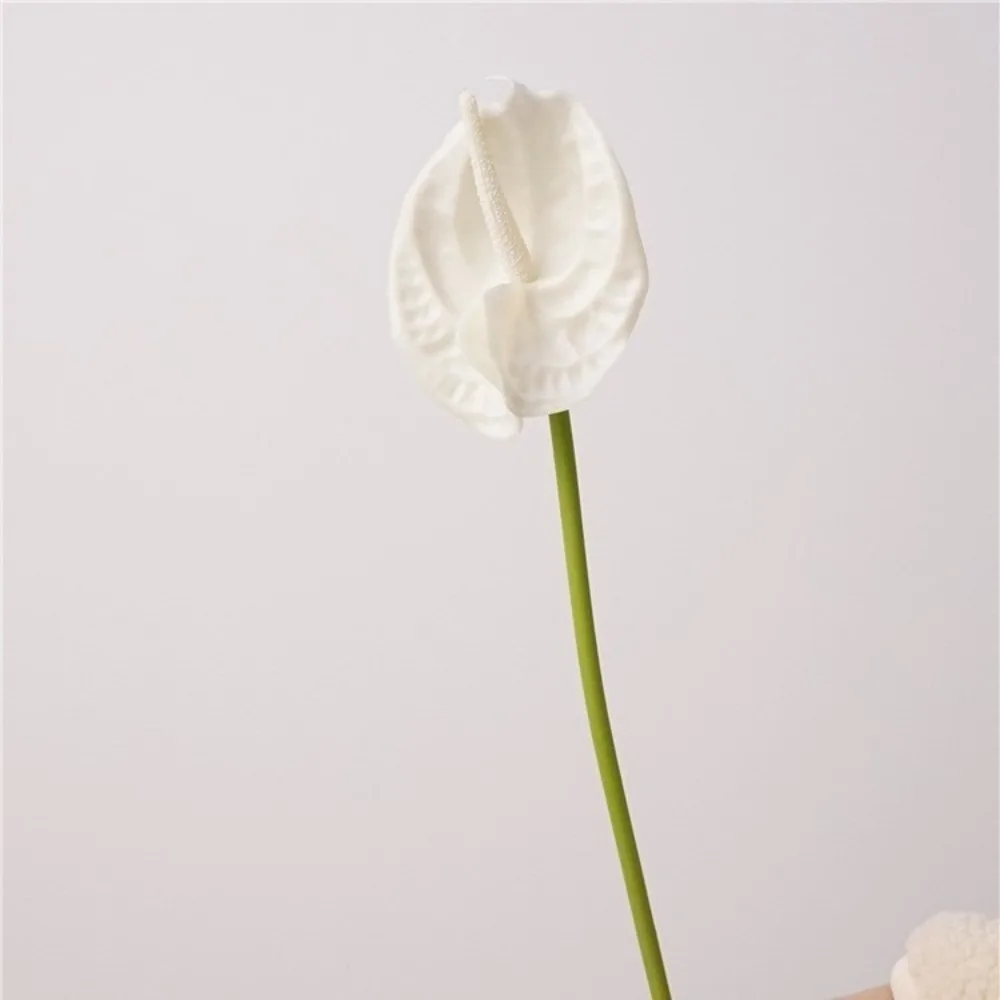 

Real Touch Artificial Anthurium Flower Home Decoration DIY Latex Fake Plam Flowers Wedding Background Party Floral Arrangement