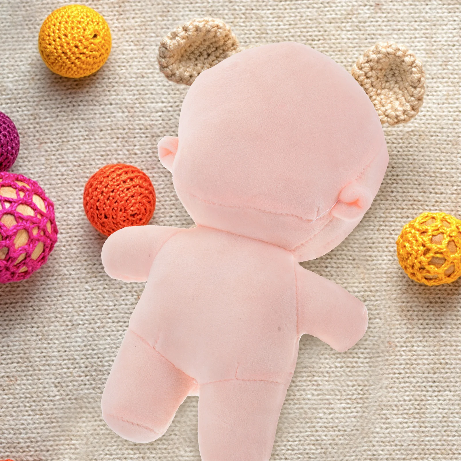 

Soft Comfortable Blank Humanized Stuffed Body Adorable Small Portable DIY Craft Figure for Dress Up and Handwork