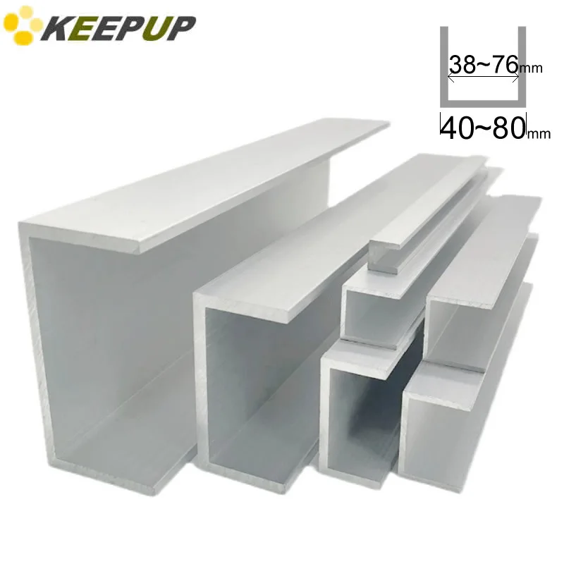 6063 Aluminum U Shaped Channel Equilateral Groove Aluminum Inner Width 38 43 46 48 50 58 66 74 75 76 Mm High 5 10 25 30 40 50 60