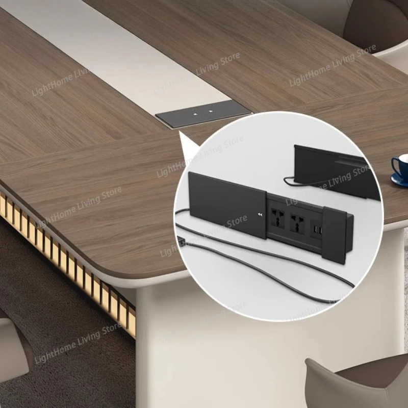 240 To 700 Cm Luxury Negotiation Training Table Equipped with LED Lights Conference Table Meeting Tables Desk Office Furniture
