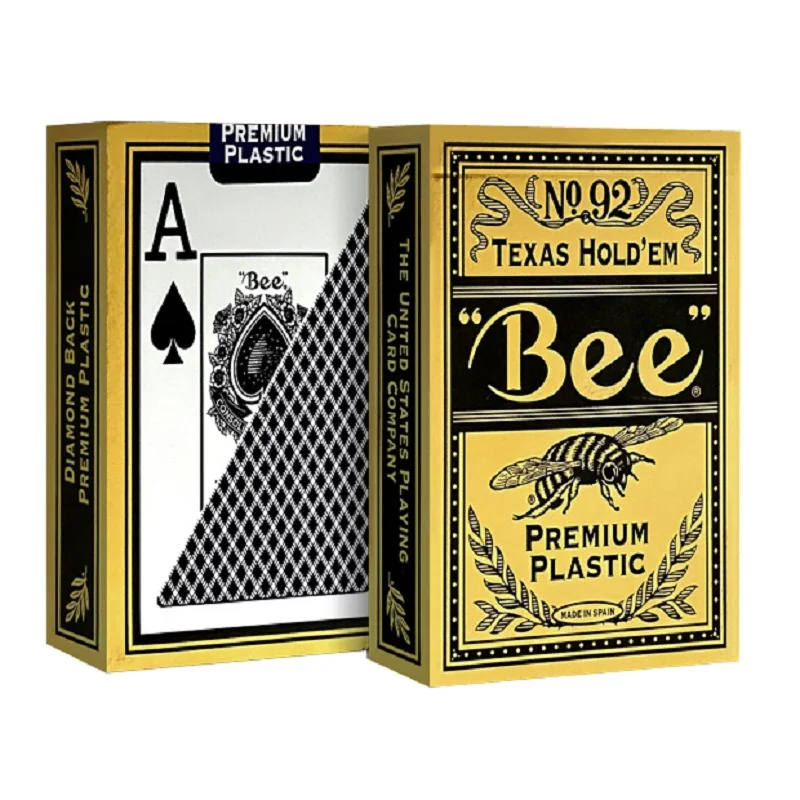 Bee Premium Plastic Playing Cards Jumbo Index Deck Waterproof Collectible Poker Card Games