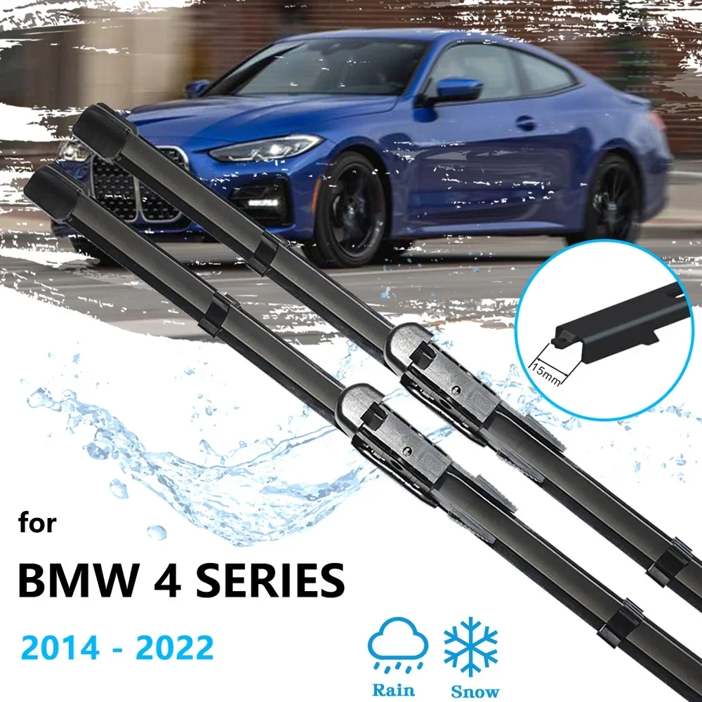 Für BMW 4 Serie F32 F33 F36 2014 ~ 2022 Auto Zubehör Rahmenlose Gummi Scheibenwischer Klingen Frontscheibe Fenster reinigung 24 18