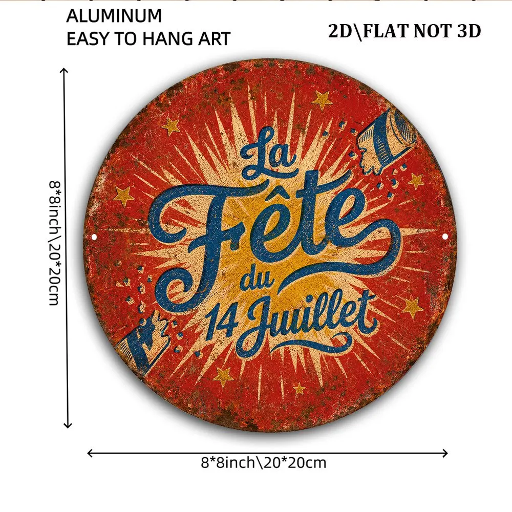 2D Flat, 1pc 8 X 8 Inches/20 X 20 Cm Round Sign, Vintage Decorative Plaque about 