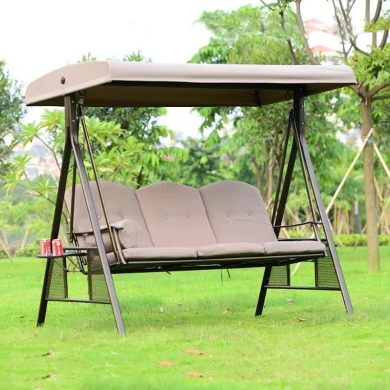 

Outdoor swing hanging basket hanging chair courtyard balcony children's swing villa yard mesh triple double swing chair