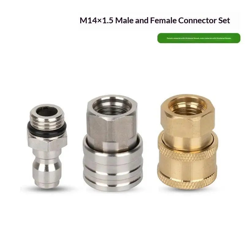 M14 X 1.5 Quick Connector Male Female Kit Heavy Duty Anti-Rust Leak Free for Industrial Pneumatic Pressure Pipeline Use