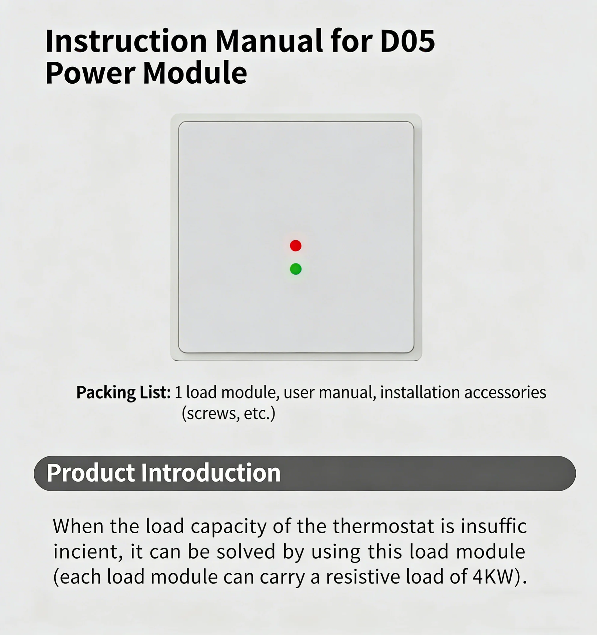 New AC220±10% Max 20A Floor Heating Thermostat Temperature Controller Expansion Module 4KW High Power