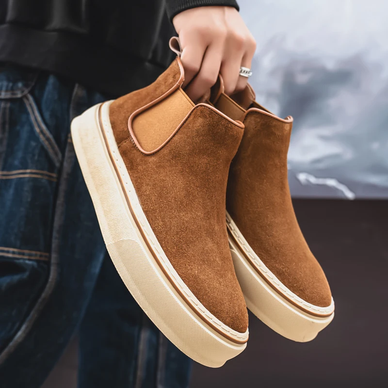 

Новые мужские кроссовки средней высоты, повседневная универсальная мужская спортивная обувь, нескользящая, износостойкая мужская повседневная обувь