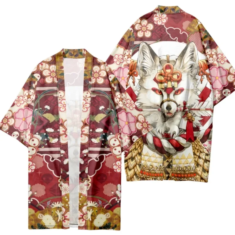 

Summer Crane Print Kimono Cosplay Unisex Shirt Streetwear Beach Tops Fashion Loose Cardigan Bathrobes Harajuku Yukata Chic Haori