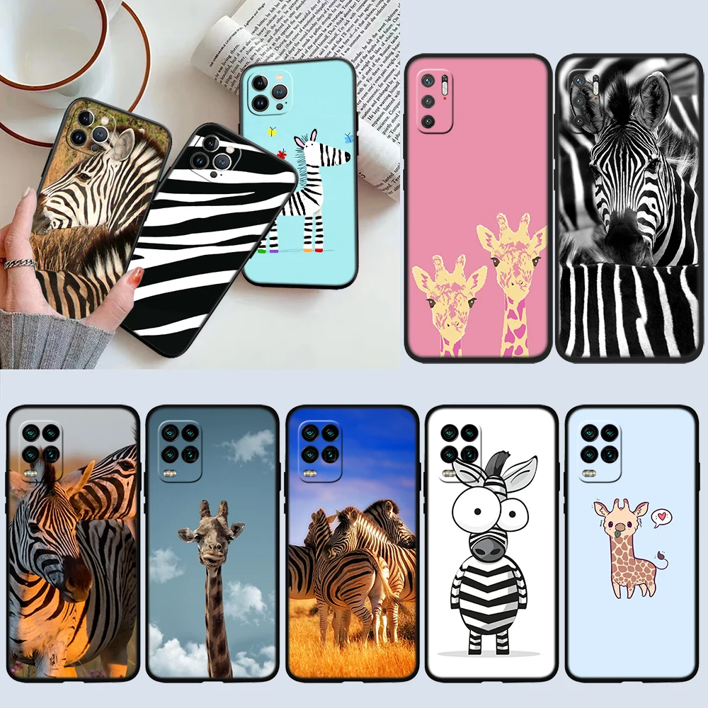 NH6 animal zebra giraffe Shell Phone Case for Samsung Galaxy Note 10 20 S23 S24 S25 Ultra FE Plus Edge Lite A02S A35 A07 A17