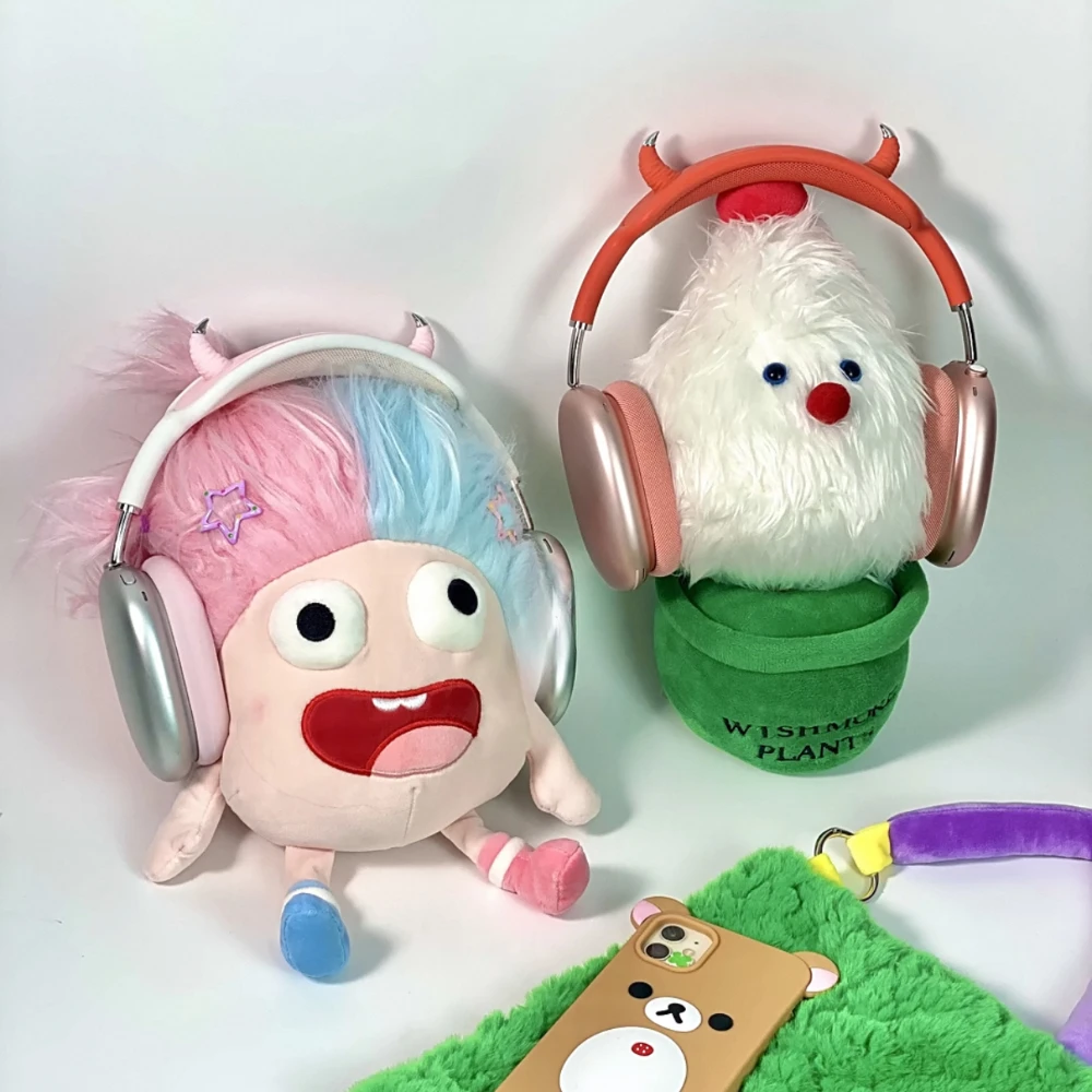 

New for AirpodsMax Case Earphone Accessory Custom Devil Horn Headphone Decoration Black Cover for AirpodMax Replica HeadphoneY2K