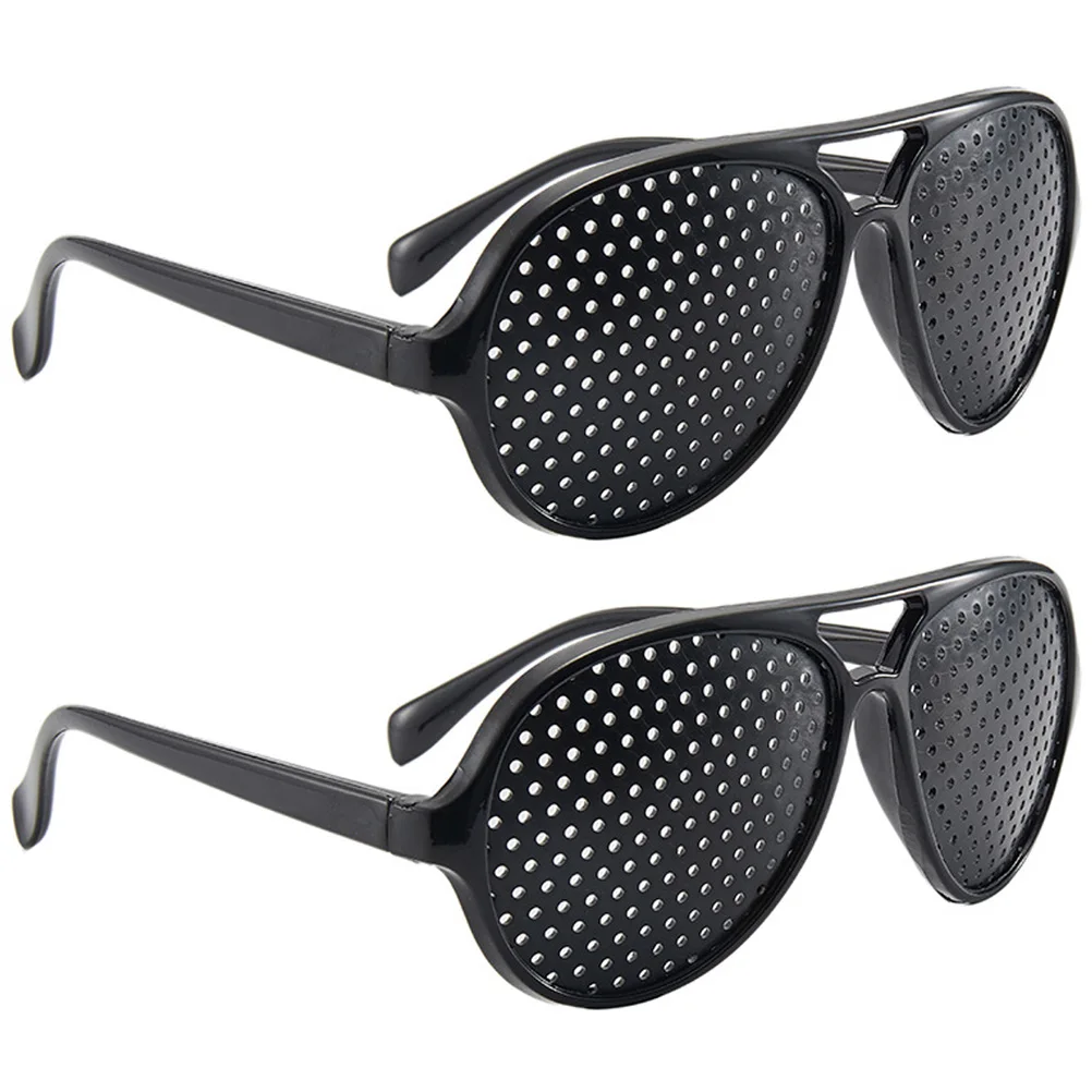 

2pcs Pinhole Glasses Vision Correction Anti-fatigue Eyeglasses Portable Protection Improvement Sunglasses Eye Care Supplies