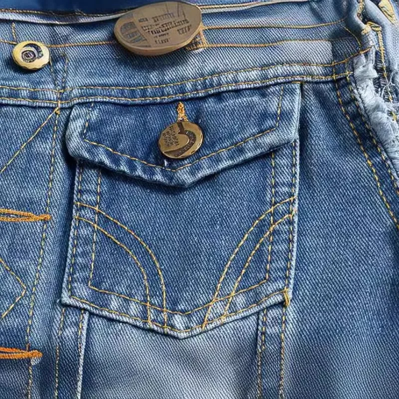 Большой размер, новая корейская версия, облегающий модный мужской джинсовый жилет, мужской голубой жилет, рваный джинсовый жилет