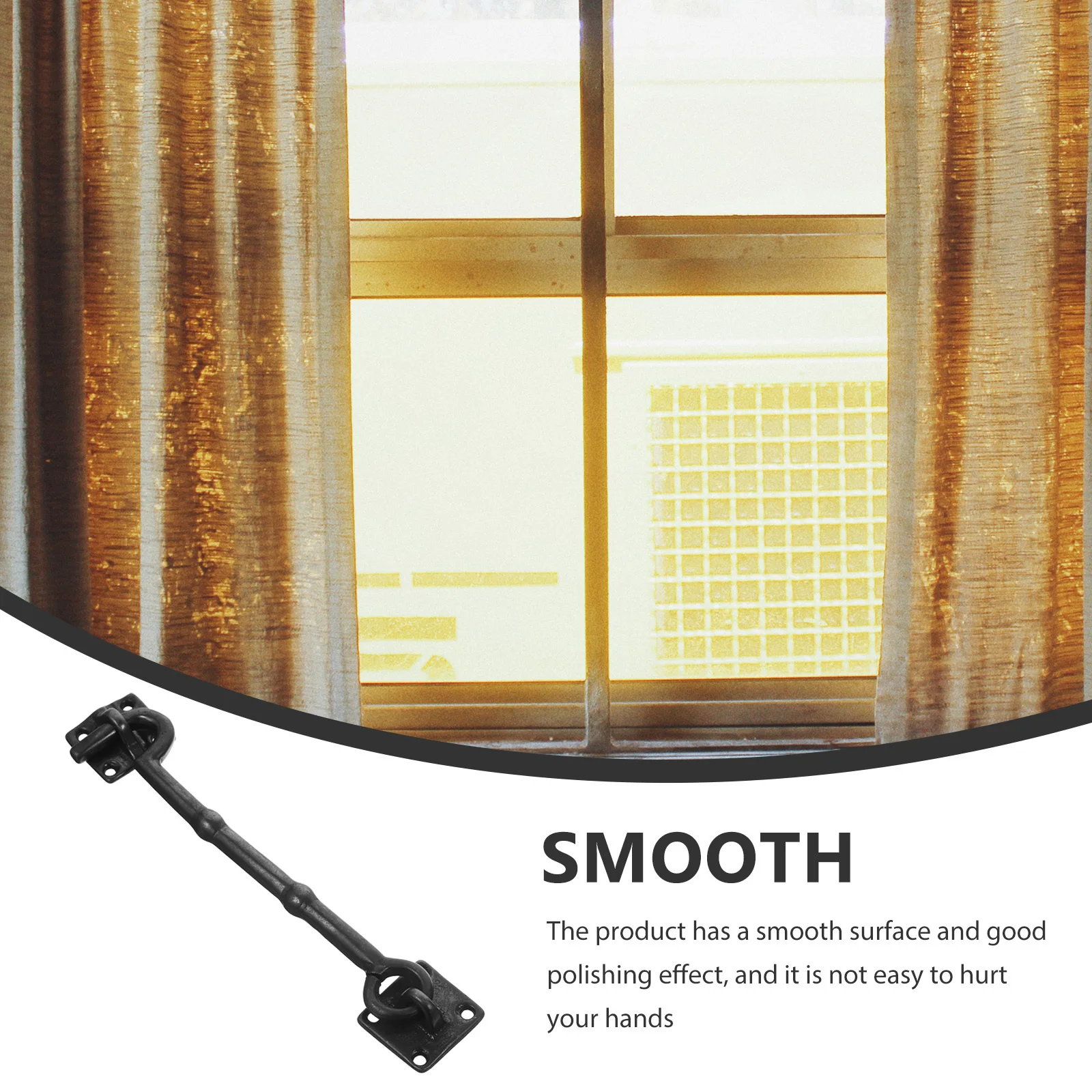 

1pc Windproof Window Hook Pure Copper Finish For Chinese Style Buildings Rustproof Durable Sliding Window Support Copper