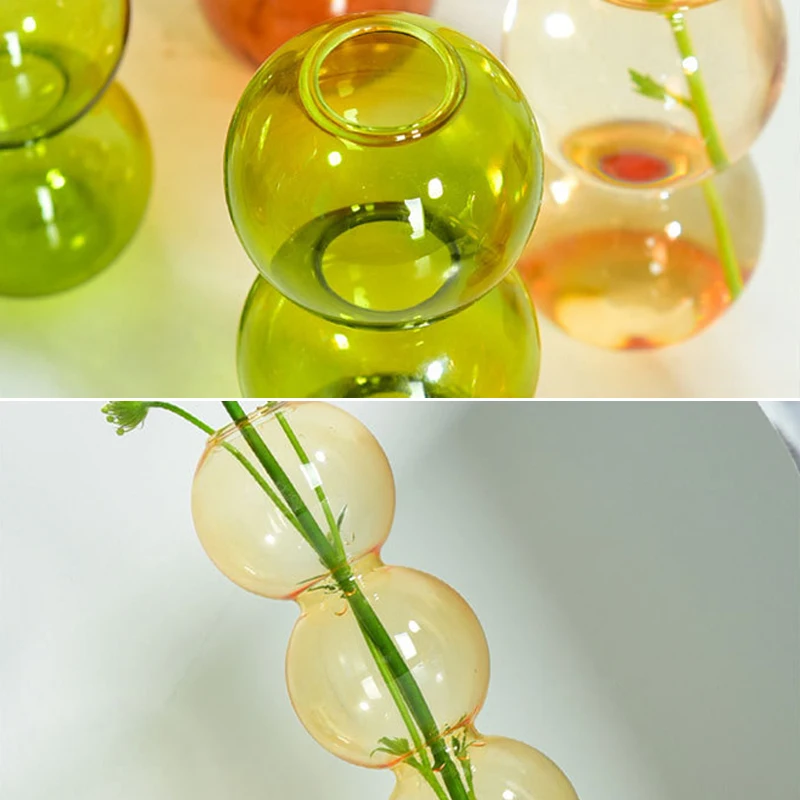 Hydroponic Spherical Glass Vase Easy To Clean Perfect For Your Friend's Birthday Gifts