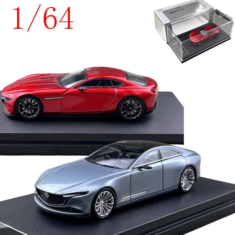 

RM литой под давлением масштаб 1/64 Mazda RX-VISION VISION COUPE Concept, модель автомобиля из сплава, игрушки для мальчиков, подарочные игрушки для мальчиков