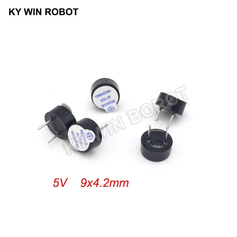 10 個の新超薄型 5V アクティブブザーアラーム AC 9 ミリメートル * 4.2 ミリメートル 9 × 4.2 ミリメートル 0942 ミニアクティブピエゾブザー Arduino に適合 Diy Electro
