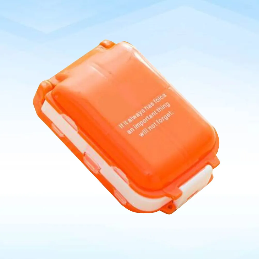 8 Compartment Double Layer Portable Pill Box Plastic Medicine Storage Container Healthy Dustproof Organizer for Seniors Patients