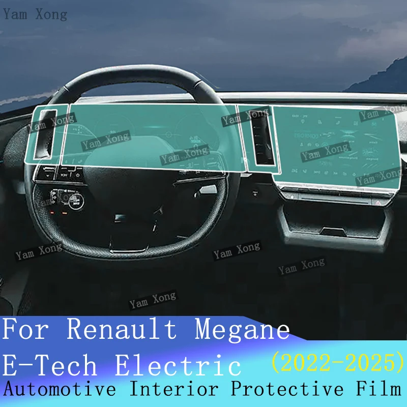 

Car LED Center Console Anti-scratch Film For Renault Megane E-Tech Electric Navigation screen Protection Full set interior Films