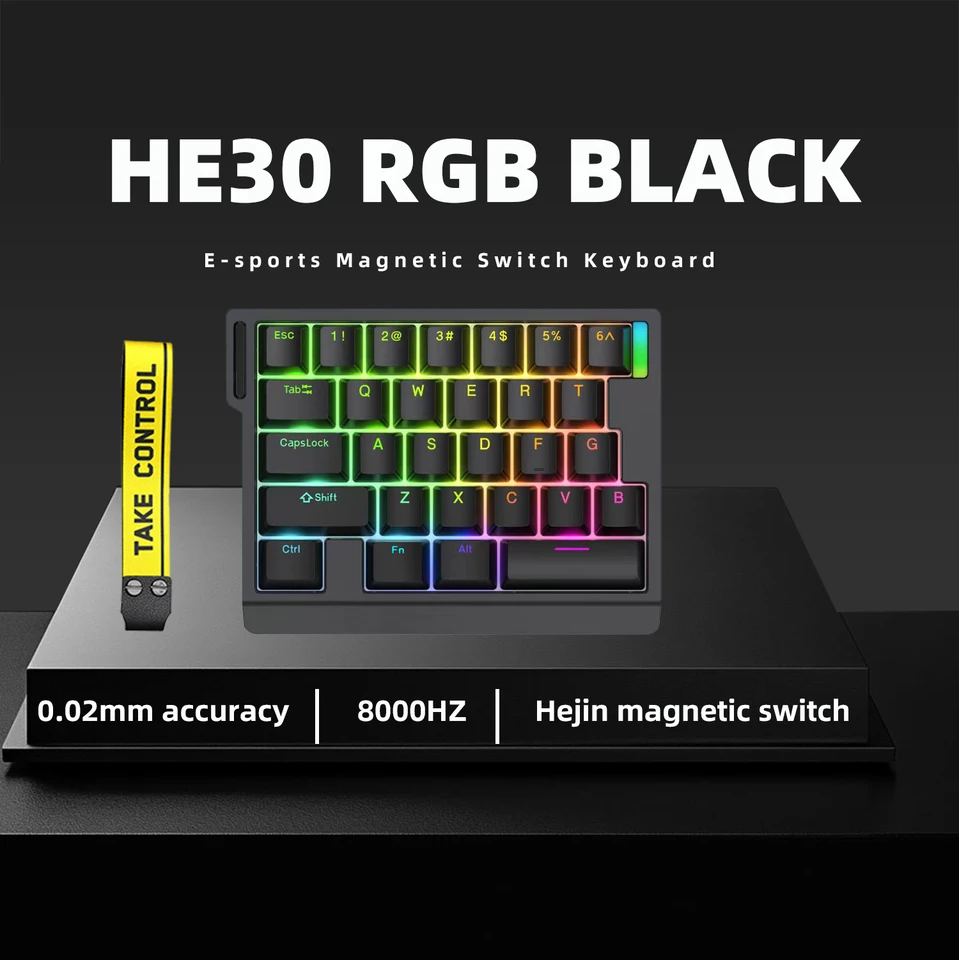 HE30 Mechanical Keyboard One-handed 29 keys Magnetic Switch Smart