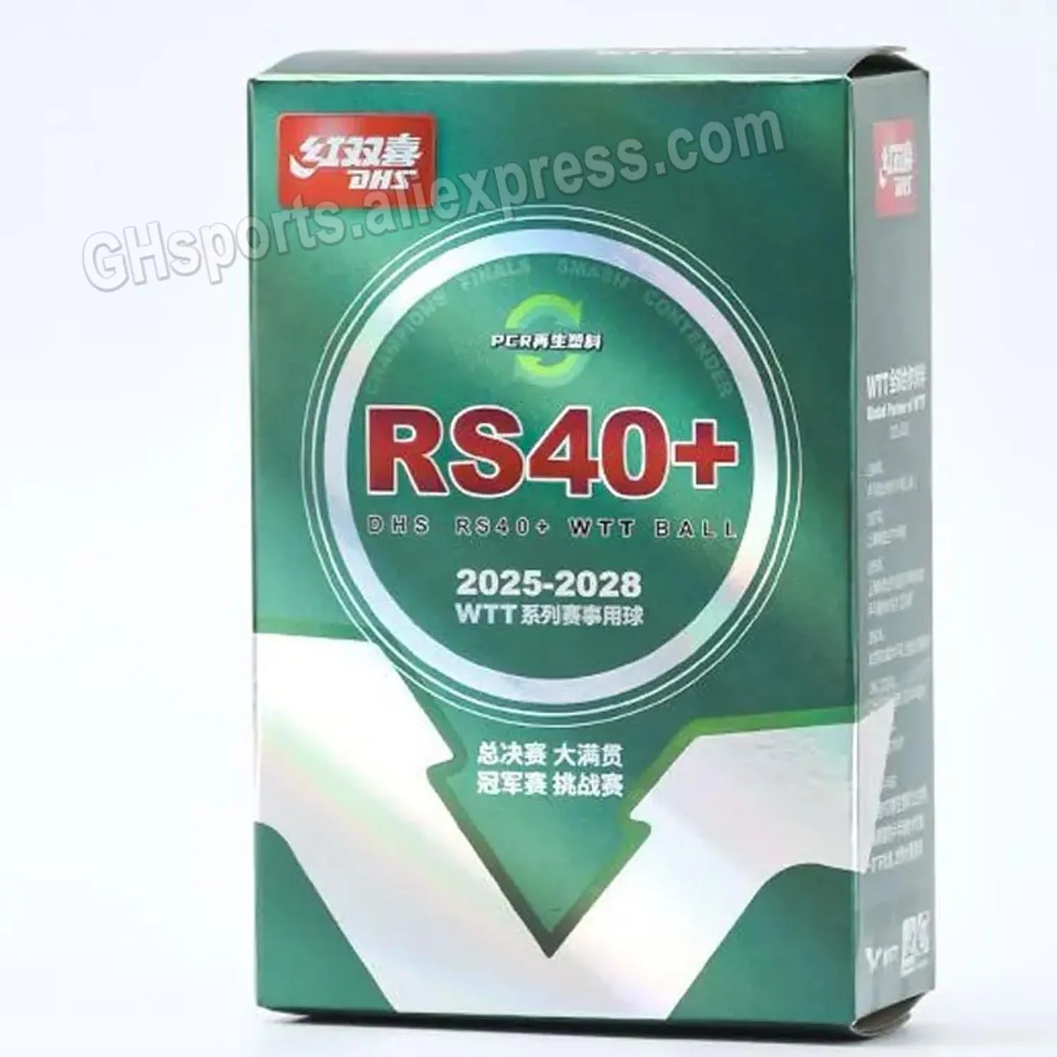 DHS WTT Table Tennis Balls Genuine DHS RS40+ New Material Pingpong Ball White 2025 WTT Competition Table Tennis Balls ITTF