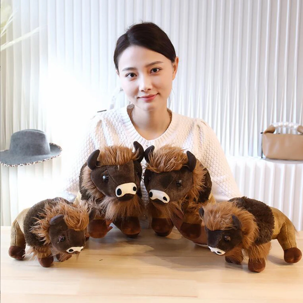 Simulated Bison Buffalo Yak Cow Children Plush Stuffed Toy