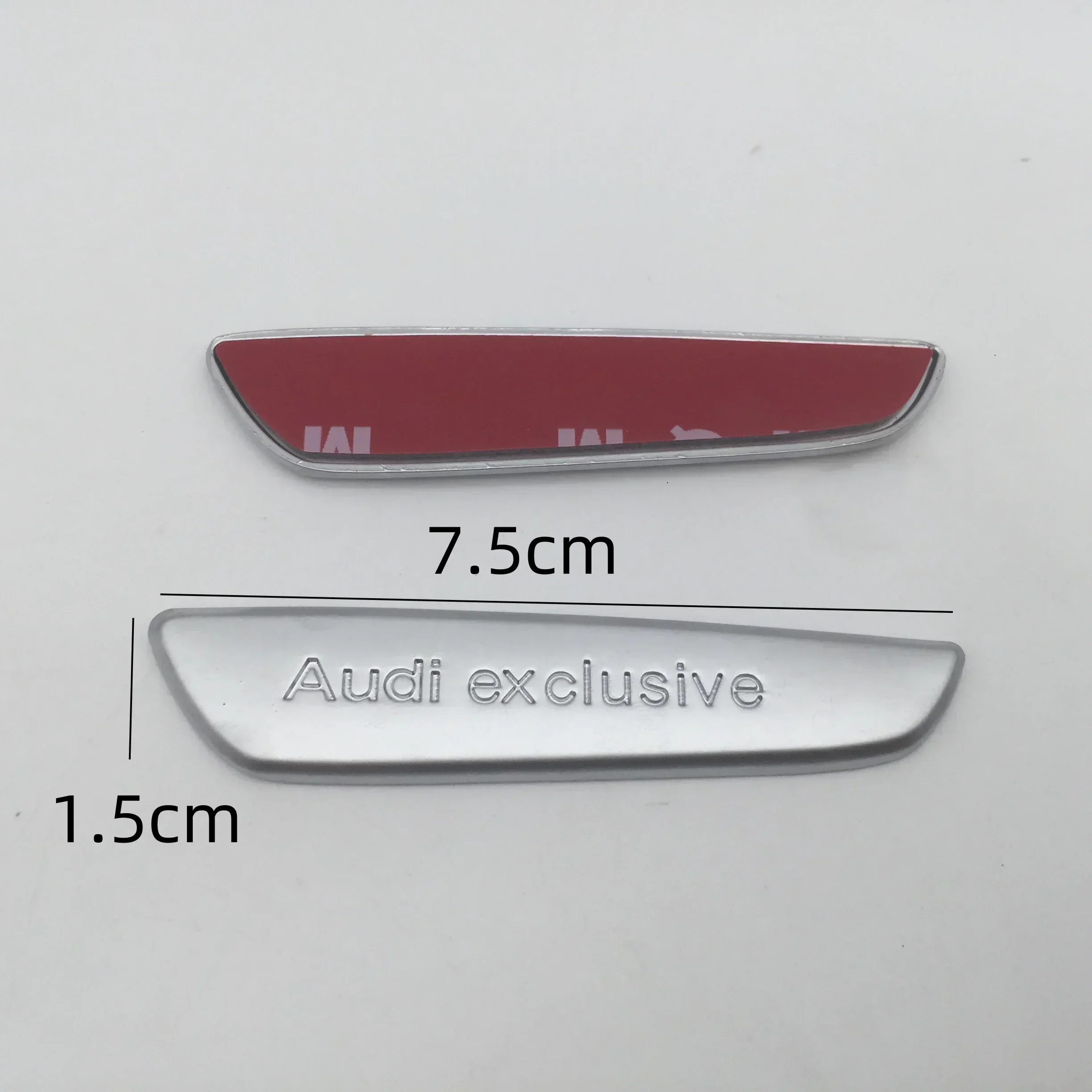2pcs 3D metal forAdui exclusive Car Fender side Emblem Badge Decal rear tail bumper trunk Sticker styling Accessories