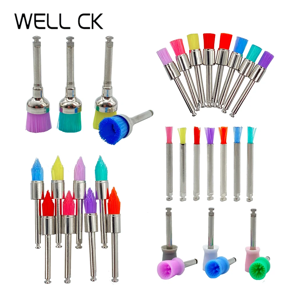 50pcs/Bag Dental Materials Prophy Brush Dentistry Polisher Disposable Dental Care Brush Head Prophylaxis Brushes