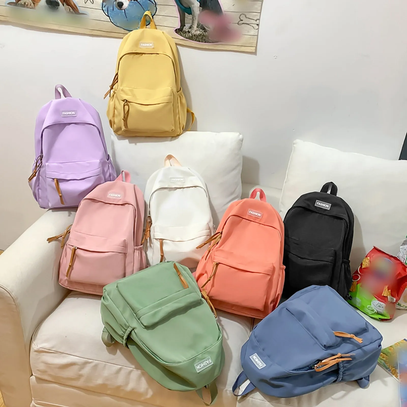 Bags for women School Starts Season Fashion Women Girls Student Zipper School Bag Nylon Travel High Capacity feminina backpack