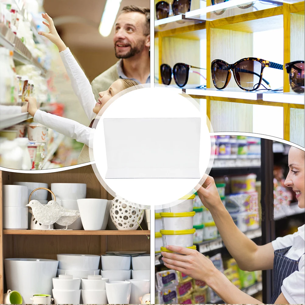 

10Pcs Solid Texture L Shaped Shelf Dividers Transparent Cabinet Organizers For Closet Storage